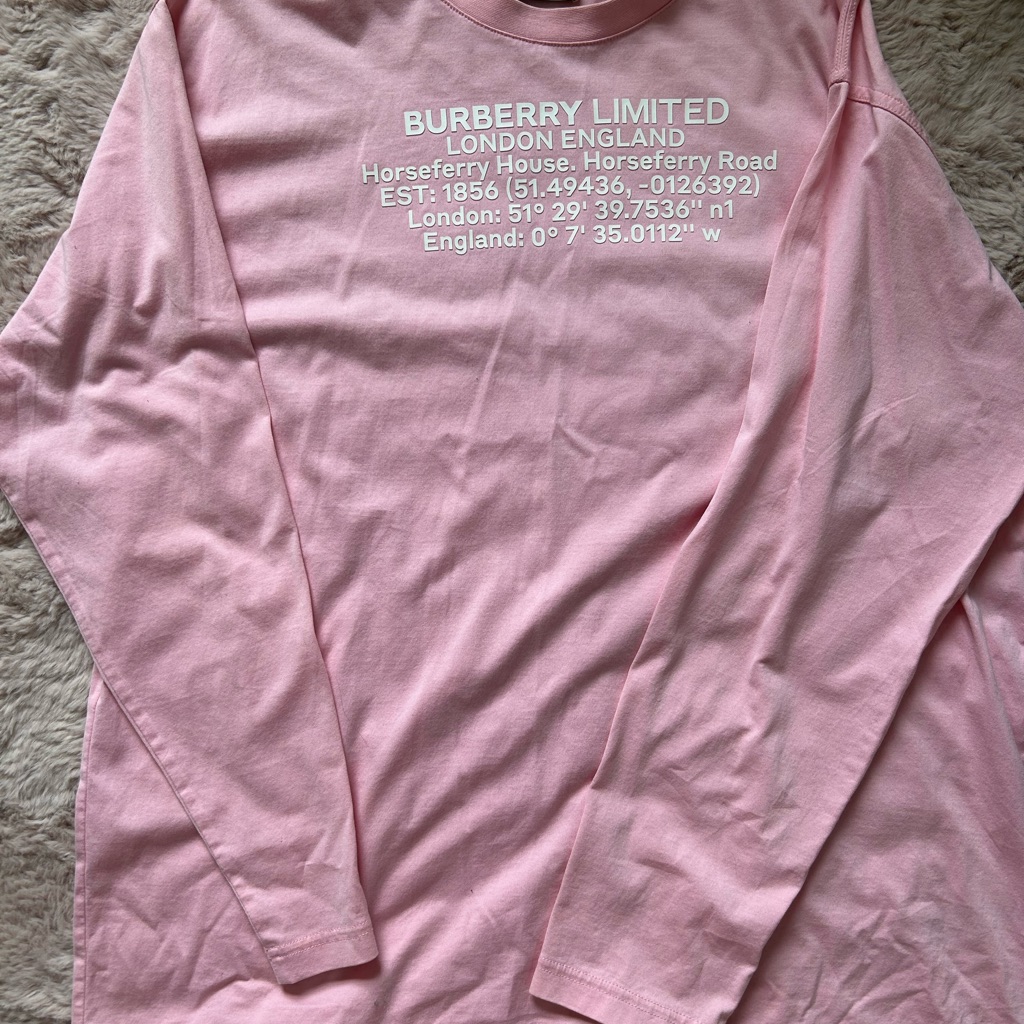 Burberry Pink Long Sleeve Shirt